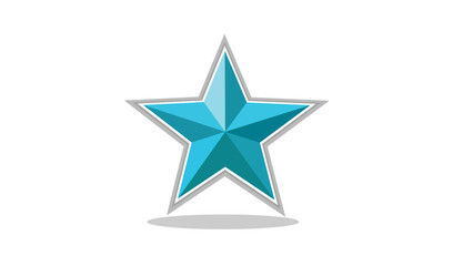 A stunning, gleaming blue star vector illustration.