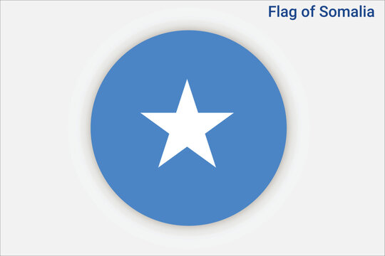 High detailed flag of Somalia. National Somalia flag. Africa. 3D illustration.