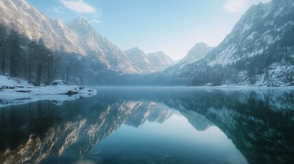 Nestled in the heart of Poland's Tatry mountains, Lake Morskie Oko is a breathtaking beauty. Its crystal-clear waters reflect the towering peaks that surround it, creating a stunning panorama.