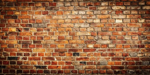 Naklejka premium Pattern description Grungy brick wall background with weathered texture and rustic charm, brick, wall, background, grungy