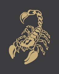 Scorpion vector illustration poison animal tattoo style t shirt element sticker print art emblem badge logo editable