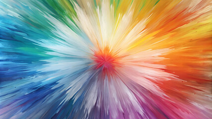 Obraz premium Abstract Rainbow Burst of Color with Vibrant Hues.