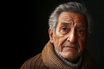 portrait of a senior citizen in their seventies Hispanic