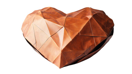 Fototapeta premium Paper heart shape on transparent background