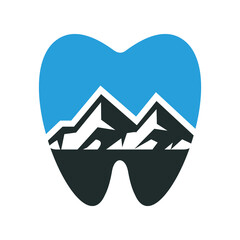 Mountain Dental Logo Concept ABSTRACK VECTOR