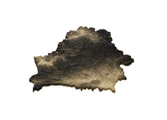 Obraz premium Belarus Map Golden Metallic Texture Map Gold Reserves And Gold Mining Concept 3D Illustration