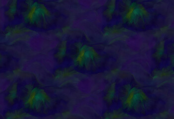 Abstract Gradient Background with Dark Purple, Blue, Green, and Yellow Highlights, Smooth Texture and Depth Effect