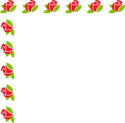  Rose Frame , Rose Border Design Template