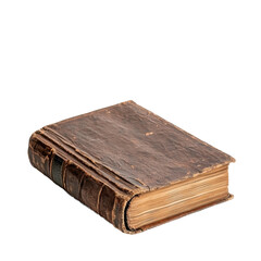 Obraz premium Weathered Vintage Book with Ornate Cover and Curling Pages