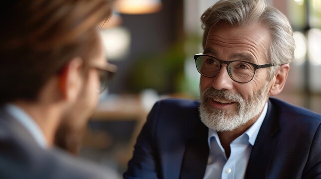 An experienced manager mentors a young colleague, AI generated image - Powered by Adobe