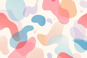 Abstract Background with Pastel Shapes and Fluid Forms, Suitable for Wallpaper, Cover Artwork, Digital Art, Graphic Designs, Social Media Template, Presentation Background, Banner, or Web Element