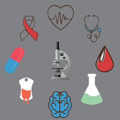 Medicine Vector Icons Set.