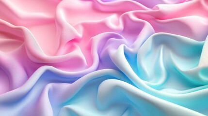 Fototapeta premium Pastel Dream: A Symphony of Soft Hues in Silky Fabric