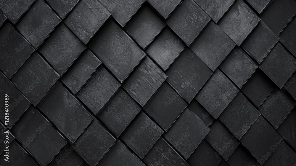 Poster rows of seamless black ceramic roof tiles create a striking visual effect, enhancing architectural b