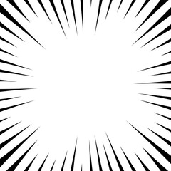 Dynamic Comic Style Burst Background With Radiating Lines