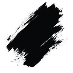 Black Grunge Brush Stroke Vector