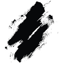 Black Grunge Brush Stroke Vector