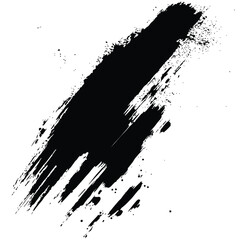 Black Grunge Brush Stroke Vector