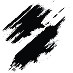 Black Grunge Brush Stroke Vector