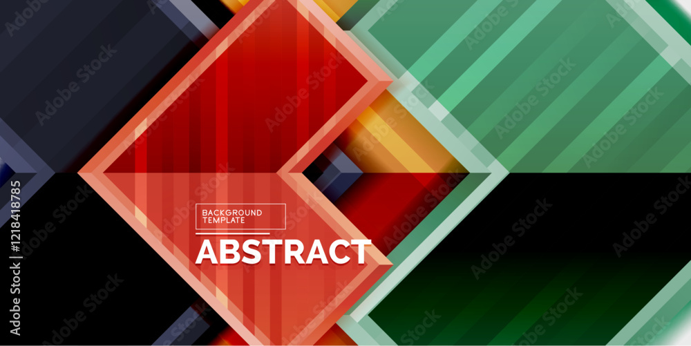 Poster Arrow symbols created with 3d effects and line texture geometric abstract background