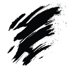 Black Grunge Brush Stroke Vector
