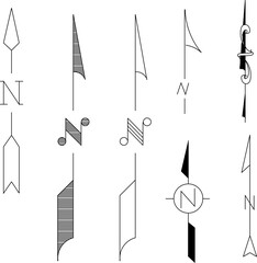 vector illustration design image icon logo symbol cardinal directions modern minimalist