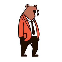 Cool bear logo design