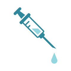 Syringe icon designed with clean and precise lines, ideal for medical presentations