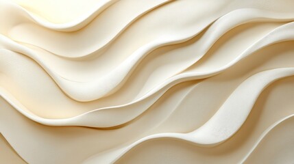 Obraz premium Abstract Cream Colored Wave Pattern Design