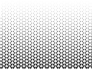 Geometric pattern of black triangles on a white background.Seamless in one direction.Option with an Average fade out. Scale method.