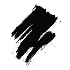 Black Grunge Brush Stroke Vector