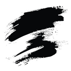 Black Grunge Brush Stroke Vector