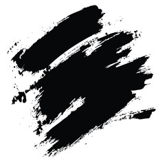 Black Grunge Brush Stroke Vector