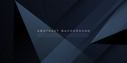Obraz premium Abstract dark triangle overlap background. 3D concept elegant pattern with shadow. Eps10 vector