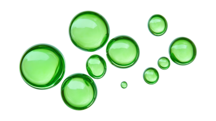 Green bubbles with png and transparent background