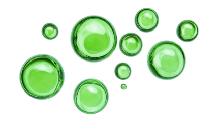 Green bubbles with png and transparent background