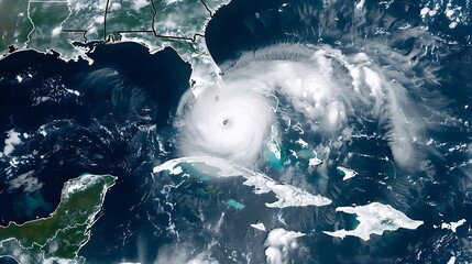 A hurricane is a powerful tropical cyclone characterized by intense winds exceeding 74 mph, torrential rain, and a spiraling system of thunderstorms. It forms over warm ocean waters, fueled by heat an