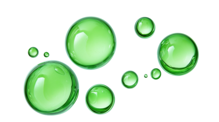 Green bubbles with png and transparent background
