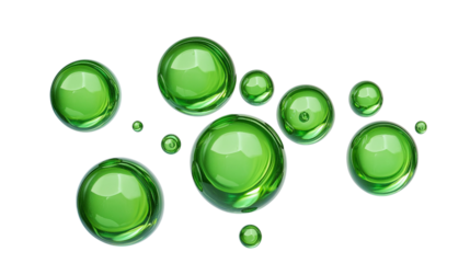 Green bubbles with png and transparent background
