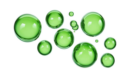 Green bubbles with png and transparent background