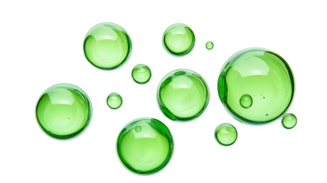Green bubbles with png and transparent background