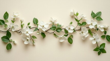 White Blossoms Branch Spring Floral Arrangement