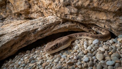 Close-Up of Brahminy Blind Snake Scale Patterns and Textures in Detail