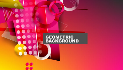 Creative triangles and circles composition