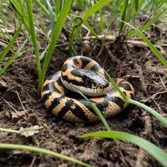 Obraz premium Viper in European Folklore with Deep Connection to Myths and Cultural Symbols