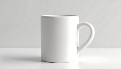 Obraz premium Blank White Mug Mockup for Design and Branding