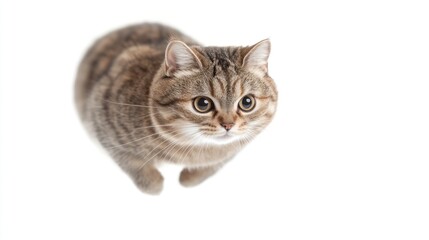 Obraz premium Cute cat jumping in the air, AI generated image