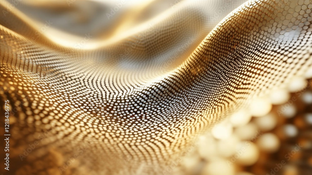Wall mural abstract gold surface with circular pattern
