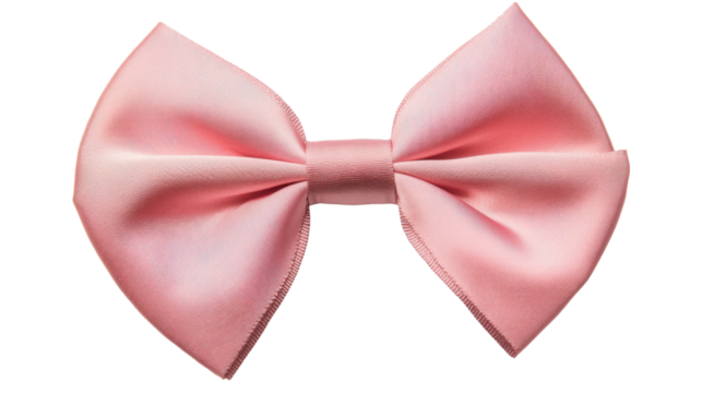 Pink bow tie on transparent background