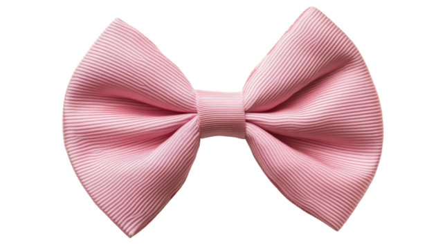 Pink bow tie on transparent background